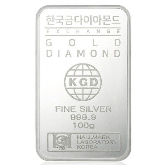 한국금다이아몬드  투자용 실버바 100g