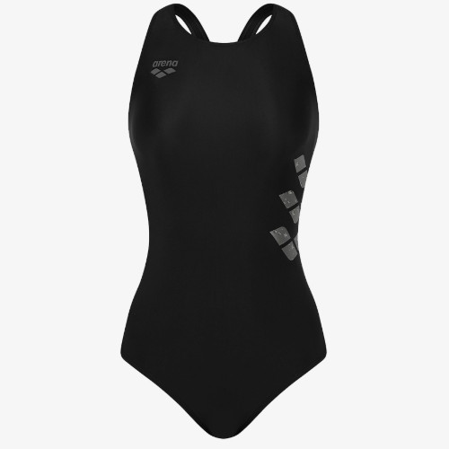 아레나  여성 녹터널 도트 원피스 레이서백 A5FL1LO08BLK