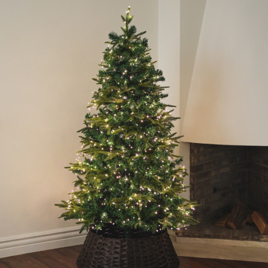 윈터스케치  지네전구 크리스마스 트리 좁쌀전구 1000구 검정선