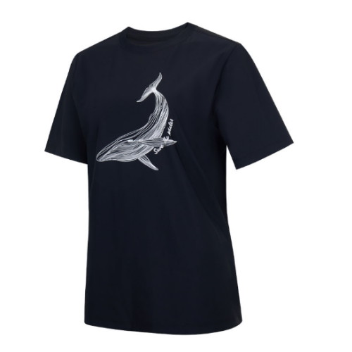 레노마  여성 리사이클 반팔 래쉬가드 티셔츠 블랙 RN-CS2F502-BK