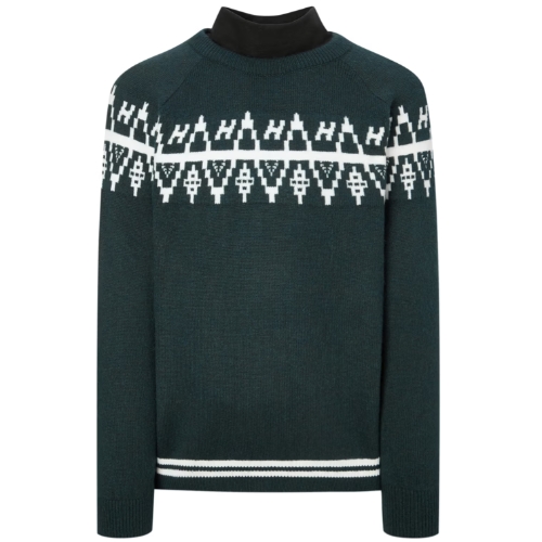 LF 헤지스골프 모헤어 노르딕 패턴 방풍 니트 HUSW5D720T3