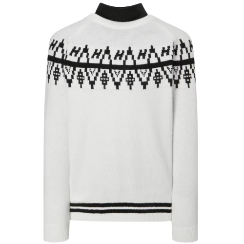 LF 헤지스골프 모헤어 노르딕 패턴 방풍 니트 HUSW5D720OW