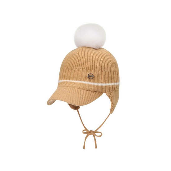 핑  퍼방울 귀달이 니트 캡 121E4CP352_BG