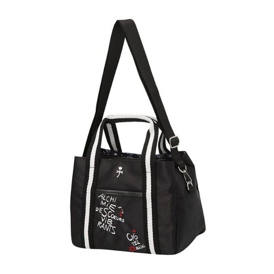 까스텔바작  자수 배색 포인트 토트백 5BGBMGP705BK