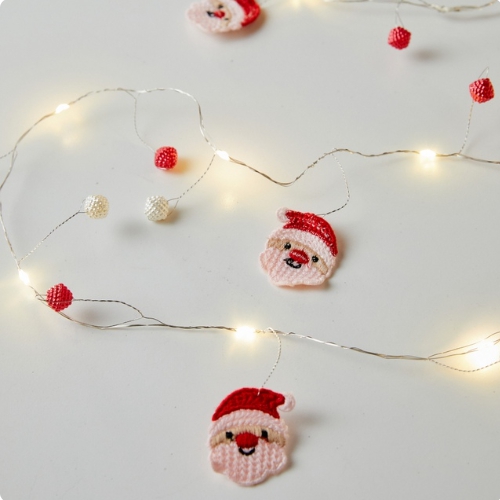 버터샵  LED 산타 패브릭 라이트 건전지형 크리스마스