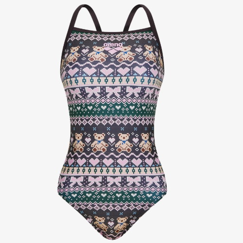 아레나  니팅 베어 원피스 싱글 크로스 스트랩백 A5FL1LO10BRW