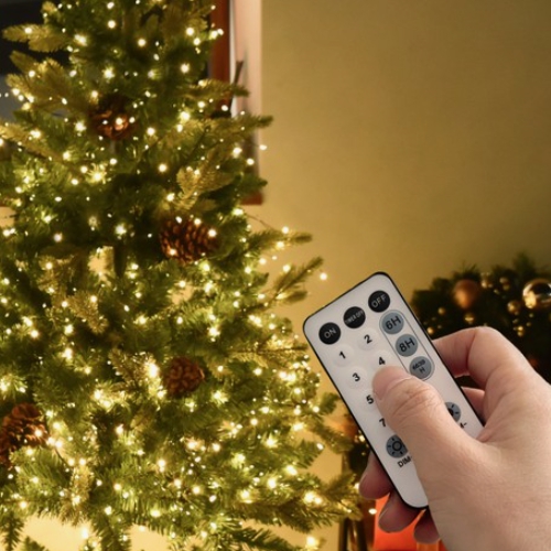 더라임코리아  LED 크리스마스트리 전구 연결형 1200구 지네전구 어댑터