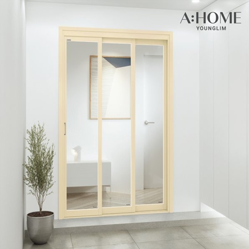 영림임업  트리플4 슬림 3연동 ㅡ자 투명유리 오픈형 중문