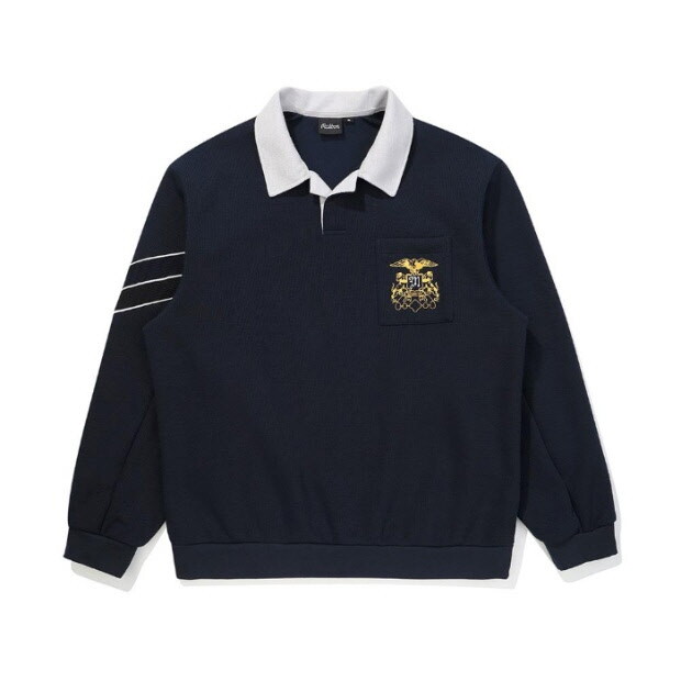 말본골프 긴팔 기모 프렌치테리 에리 티셔츠 M5421PFS42NVD