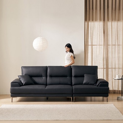 삼익가구 듀베인 프리미엄 천연가죽 소파 4인용