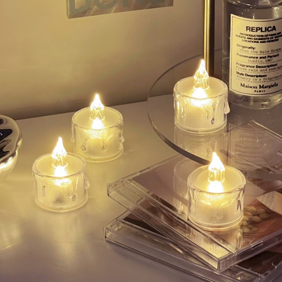 이이공브이샵  LED 꼬마 멜팅 캔들 미니양초