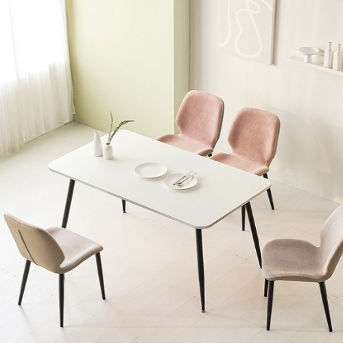 인우드 체프라 사각 실버엣지 양면 HPM 식탁 1400