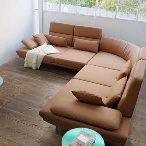 마루이 라온 스윙 코너형 가죽 소파 7인용