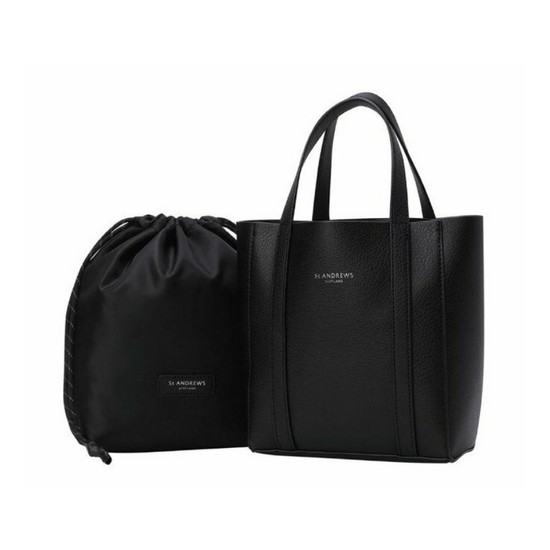 세인트앤드류스  솔리드 스트링 파우치 & 미니 토트백 821E4BGA02_BK