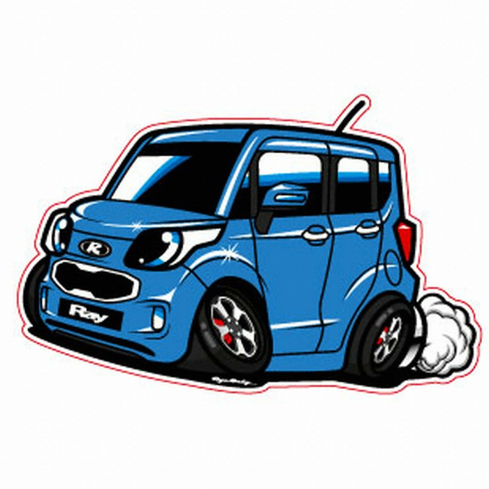 프리스타일  자동차캐릭터 스티커 세트