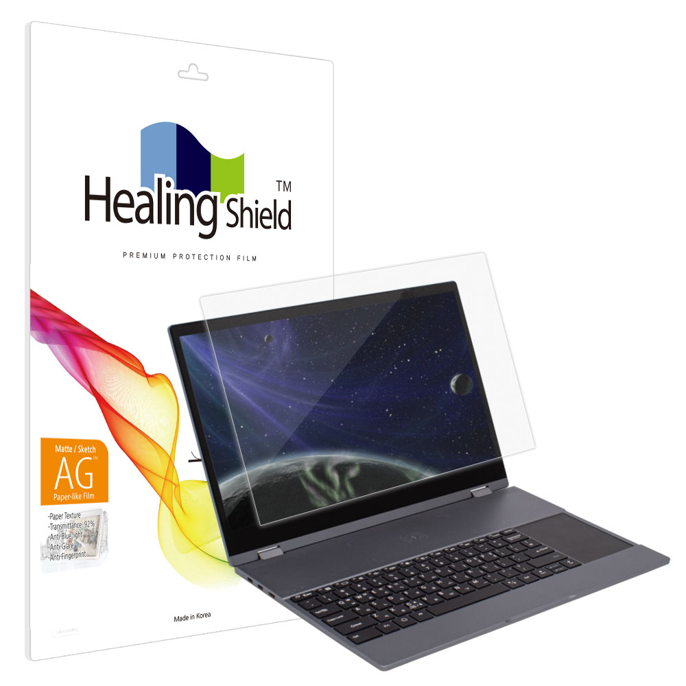 폰트리 힐링쉴드 펀디지 플립북 15 Wireless Dex 종이질감 지문방지 블루라이트차단 액정보호필름