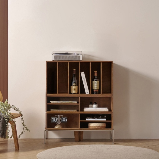 홈인홈 북다방 3단 스틸다리형 라왕 원목 오픈 수납장 830