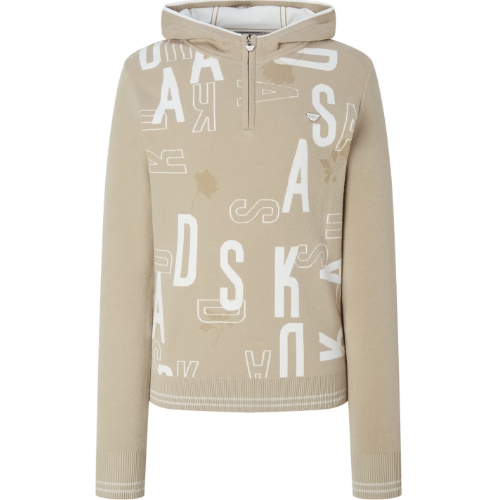 LF 닥스골프 레터링 자카드 미니 후드 반집업 니트 탑 DNSW5D715I3