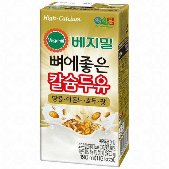 정식품 베지밀 뼈에 좋은 칼슘두유 땅콩,아몬드,호두,잣 190ml