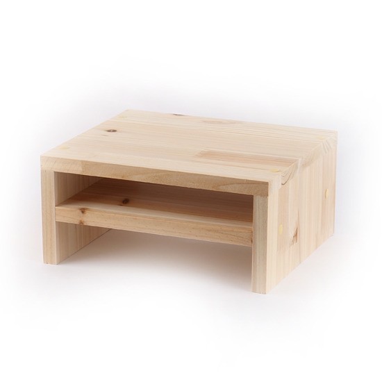 우드밀리 삼나무 원목 2단 모니터 받침대 800