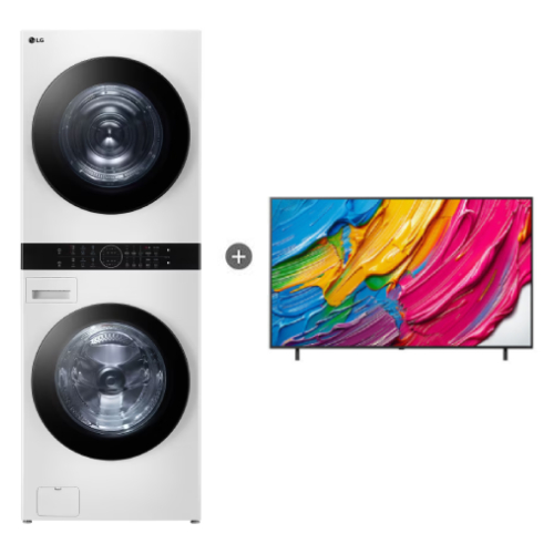 LG전자 트롬 오브제컬렉션 워시타워 W21WAM + TV 65QNED75AEA