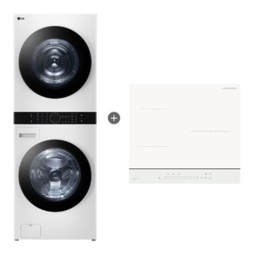 LG전자 트롬 오브제컬렉션 워시타워 W21WAM + 인덕션 BEI3QKHLOE