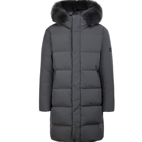 헤지스골프 폭스퍼 로고패치 롱 다운 자켓 WPJU4D942G3