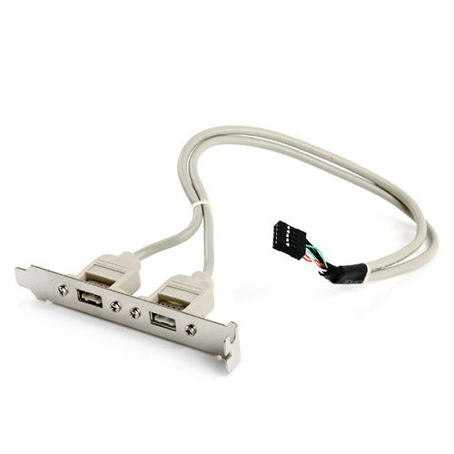 라이트컴 Coms USB 2.0 2포트 일체형 하우징 브라켓 (U3342)