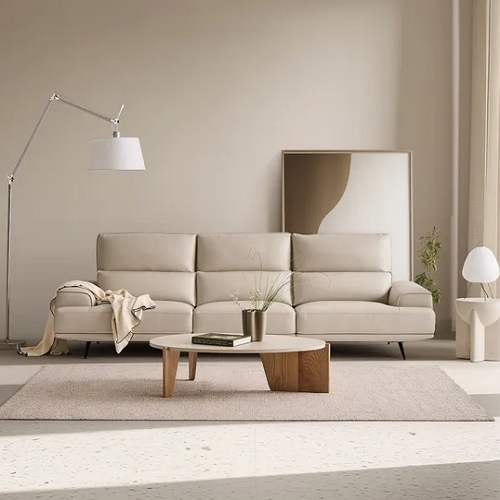 리바트 라에르 천연가죽 소파 4인용