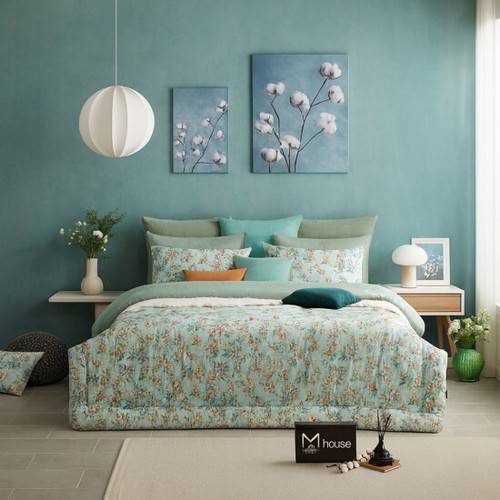 박홍근홈패션 오가닉 플라워 코튼 면 100 침구 풀세트