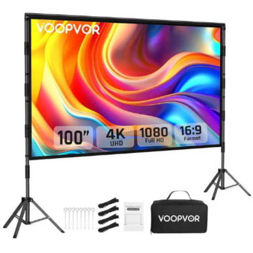 VOOPVOR 스탠드 프로젝터 스크린 해외구매