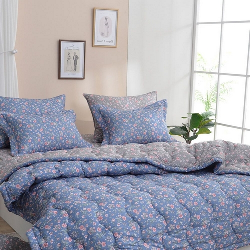 샤이닝홈 리브린 플라워레인 세미마이크로 차렵이불 베개세트