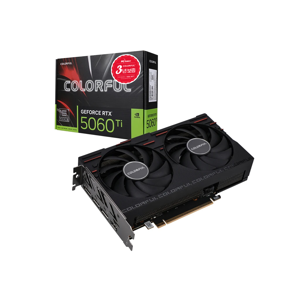 Colorful  지포스 RTX 5060 Ti GAMING DUO D7 16GB 피씨디렉트