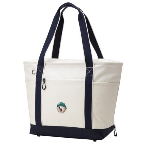 잭니클라우스 골든베어 캔버스 콘트라스트 보스턴 백 G6BOX25201IVX