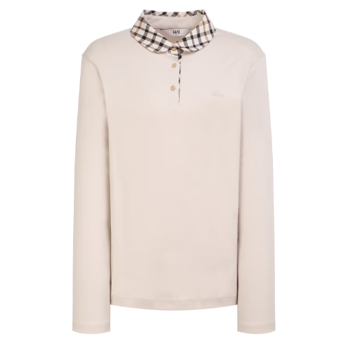 닥스골프 로고자수 면 긴팔폴로티셔츠 WNTS5A001I2