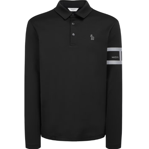 헤지스골프 단색 긴팔폴로티셔츠 WPTS4D711BK