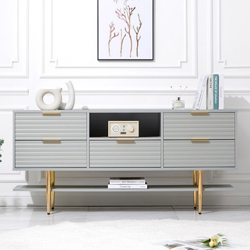 히트가구 M262 2단 오픈 템바보드 높은 거실장 1500