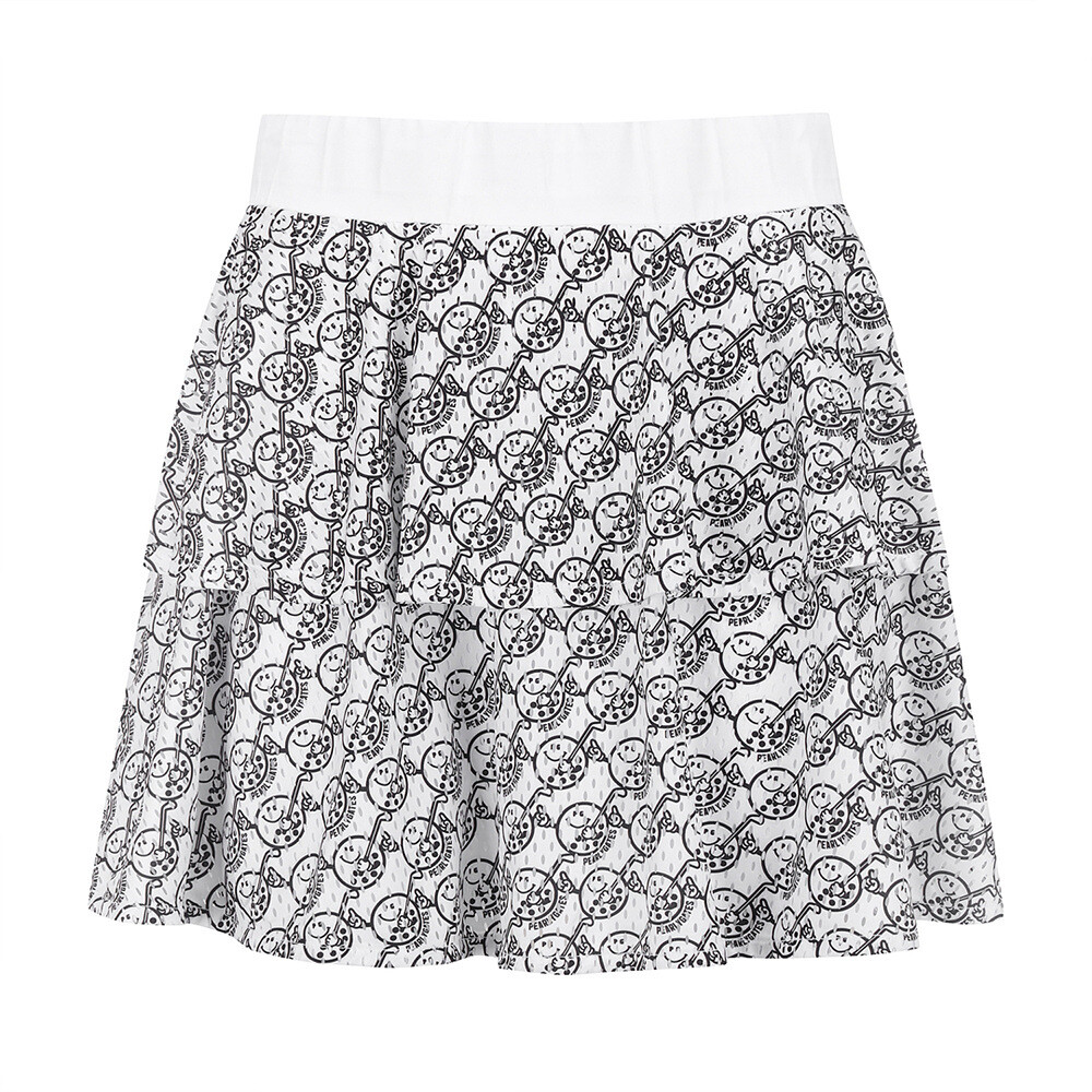 파리게이츠 스마일 패턴 에어홀 큐롯 스커트 521F1PC181_WH