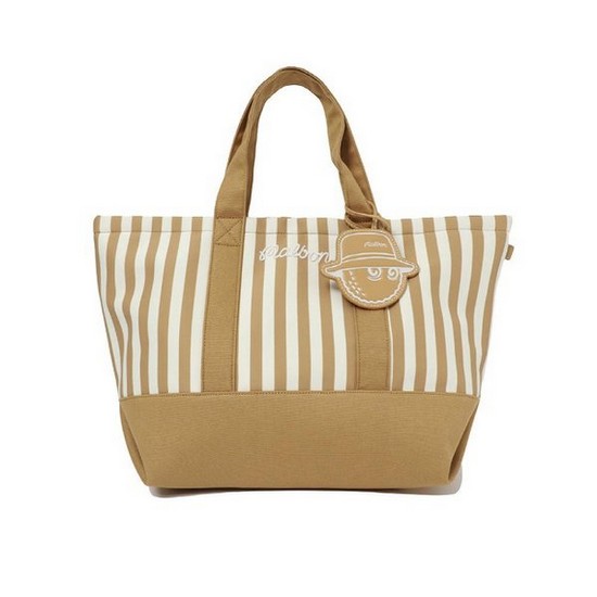 말본골프  스트라이프 미디움 토트백 M2343PBG85BEI