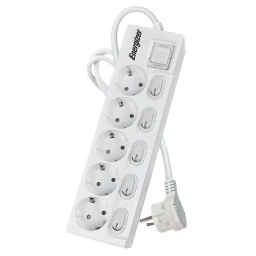 에너자이저  5구 16A 메인 개별스위치 멀티탭