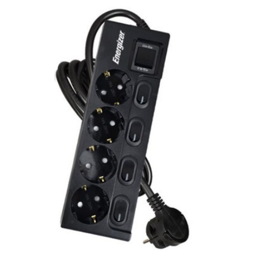 에너자이저  4구 16A 메인 개별스위치 멀티탭