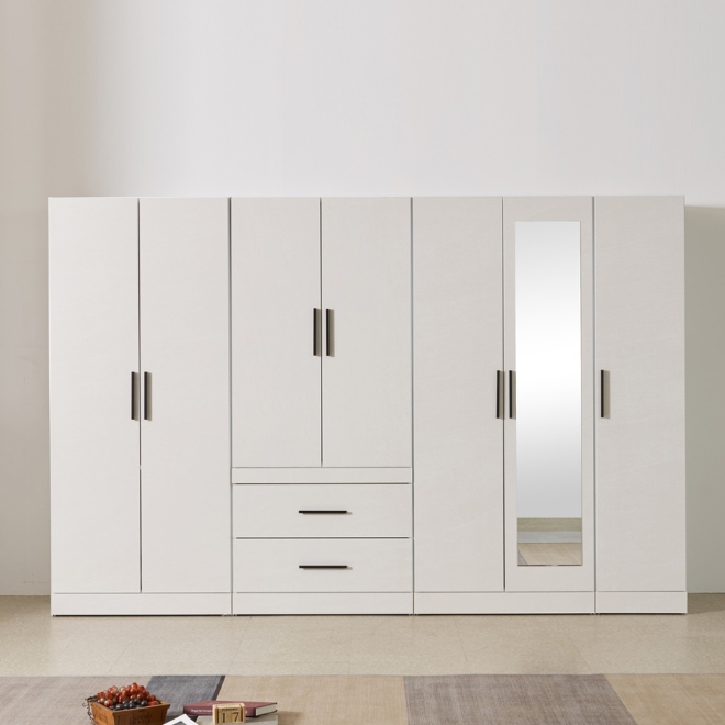 히트가구  CZ752 투서랍 거울 이불 옷장 세트 2840