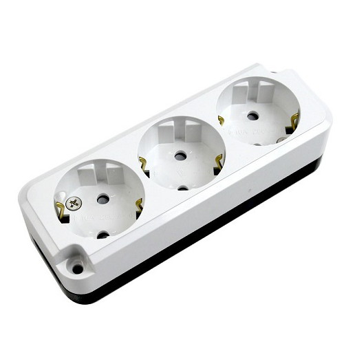 서울전기  프로탭 3구 노출 콘센트 나사타입