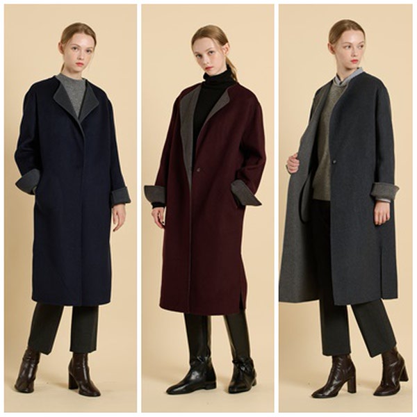 BCBG 여성 라운드넥 핸드메이드 코트 B5W9G870