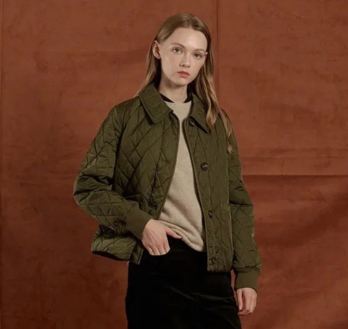 BCBG 텍스쳐 블록 퀼팅 점퍼 B5W9R135