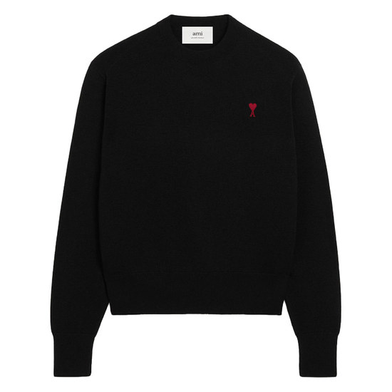 아미 스몰 하트 로고 메리노 울 니트 HKS826 001 009