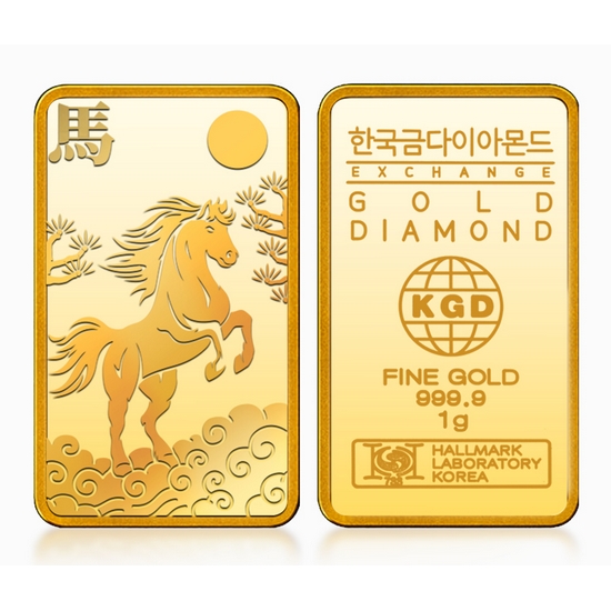 한국금다이아몬드  병오년 말 골드바 1g