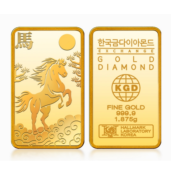 한국금다이아몬드  병오년 말 골드바 1.875g