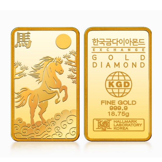 한국금다이아몬드  병오년 말 골드바 18.75g