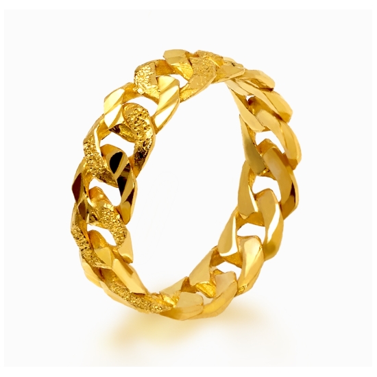 한국금다이아몬드  반지 체인 듀얼 컷팅 3.75g